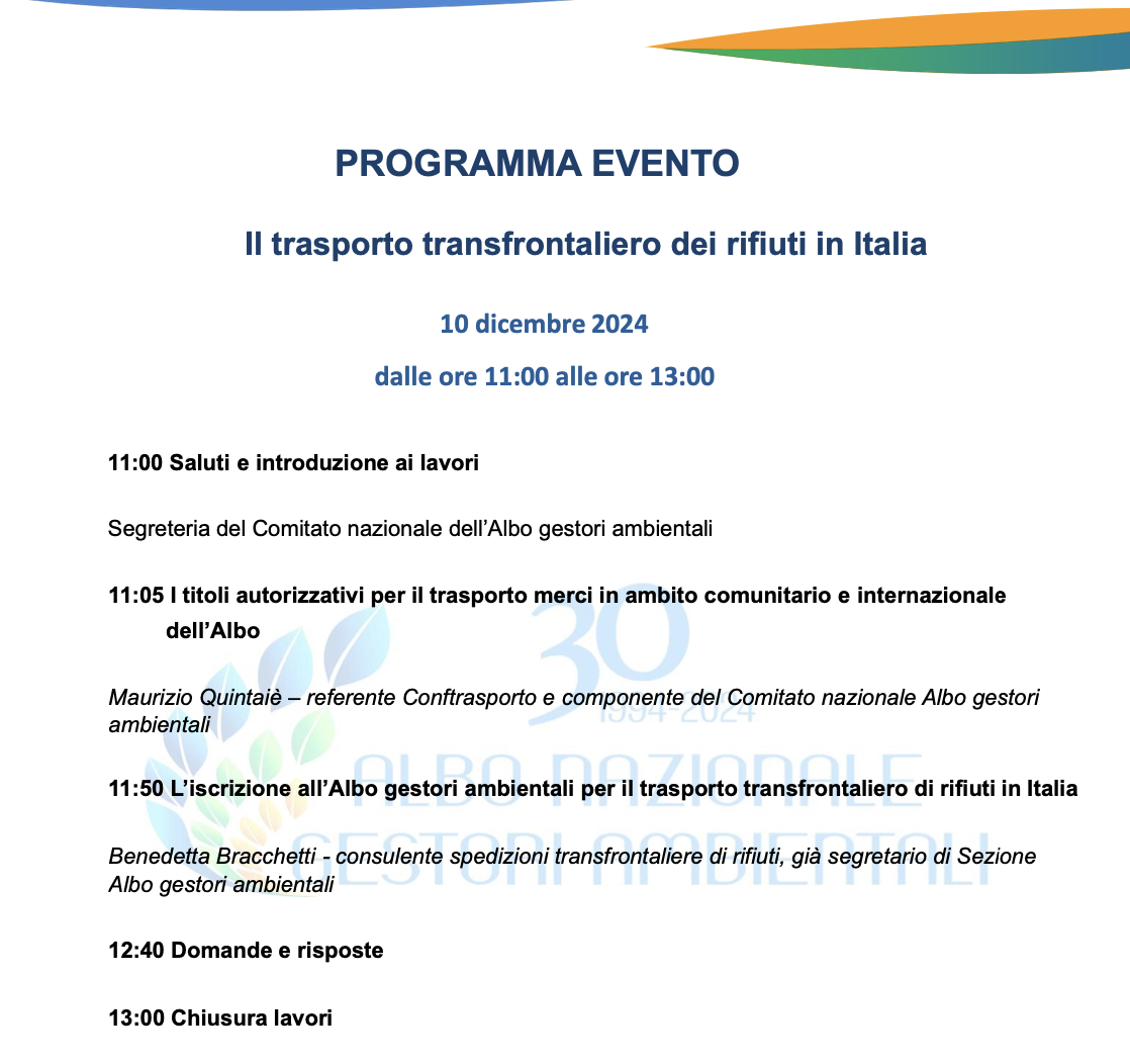 Il trasporto transfrontaliero dei rifiuti in Italia